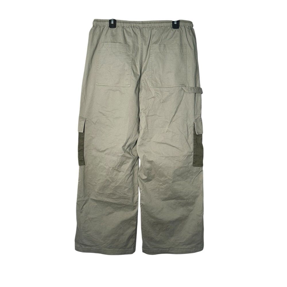 Abercrombie Fitch Large‎ Vol 28 Utility Wide Leg Cargo Pants Army Green #ST1-5 - Picture 10 of 11